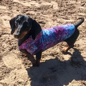 Geometriai mintás téli kutyakabát